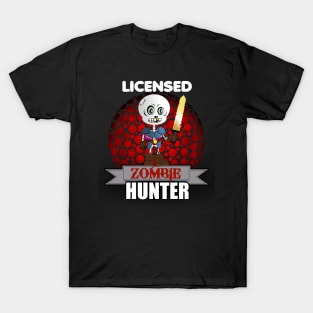 Licensed Zombie Hunter Skeleton Halloween T-Shirt